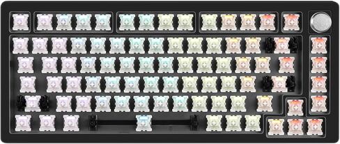 DrunkDeer A75 Rapid Keyboard Trigger Magnetic Switch Keyboard M82 Keys PBT Keycap OEM Profile Double Shot USB Wired Compact 75% Layout,White in Saudi Arabia