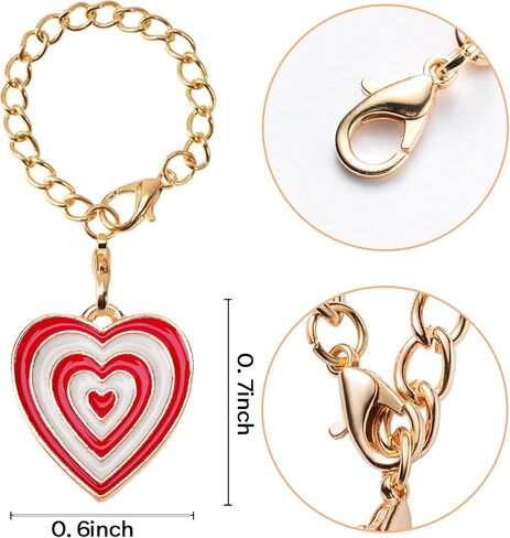 Cute Heart for Stanley Cup Colorful Heart Accessories for Water Bottle with handle Women Girls Gifts (Pink) in Kuwait