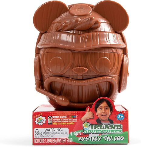 Goliath Ryan's World: Island Adventures - Mystery Tiki Egg | Discover Ryan's Island Adventure | Collectable Ryan's World Surprise Toy | for Kids Aged 3+, Brown in Kuwait