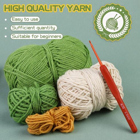 kdafio Crochet Kit for Beginners, 2PC Hanging Potted Plants Crochet Starter Kit with Step-by-Step Instructions and Video Tutorials Complete Crochet Kit for Beginners Decoration (Leaf Potted Plant) in Saudi Arabia