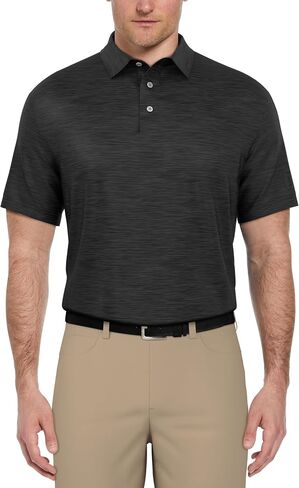 قميص بولو رجالي من PGA TOUR مصنوع من القطن بأكمام قصيرة من Airflux Jaspe لأداء الجولف للرجال، ماص للرطوبة in Saudi Arabia