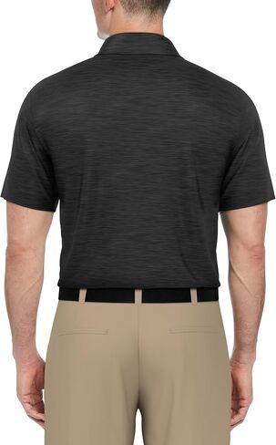قميص بولو رجالي من PGA TOUR مصنوع من القطن بأكمام قصيرة من Airflux Jaspe لأداء الجولف للرجال، ماص للرطوبة in Saudi Arabia