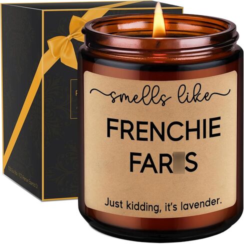 الشموع المعطرة gspy - هدايا Frenchie للنساء والرجال - هدايا البلدغ، هدايا Frenchie لعشاق Frenchie - عيد ميلاد مضحك، هدايا عيد الميلاد لأم Frenchie، أبي، صديق، أخت، مالك Frenchie in Kuwait