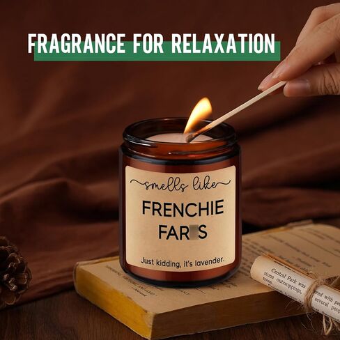 الشموع المعطرة gspy - هدايا Frenchie للنساء والرجال - هدايا البلدغ، هدايا Frenchie لعشاق Frenchie - عيد ميلاد مضحك، هدايا عيد الميلاد لأم Frenchie، أبي، صديق، أخت، مالك Frenchie in Kuwait