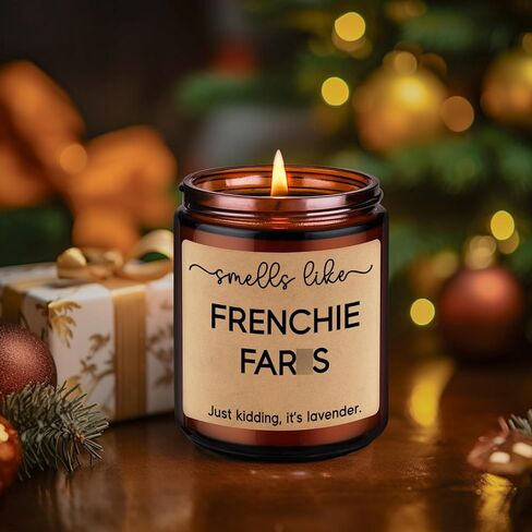 الشموع المعطرة gspy - هدايا Frenchie للنساء والرجال - هدايا البلدغ، هدايا Frenchie لعشاق Frenchie - عيد ميلاد مضحك، هدايا عيد الميلاد لأم Frenchie، أبي، صديق، أخت، مالك Frenchie in Kuwait