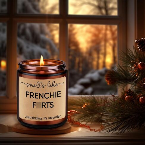 الشموع المعطرة gspy - هدايا Frenchie للنساء والرجال - هدايا البلدغ، هدايا Frenchie لعشاق Frenchie - عيد ميلاد مضحك، هدايا عيد الميلاد لأم Frenchie، أبي، صديق، أخت، مالك Frenchie in Kuwait