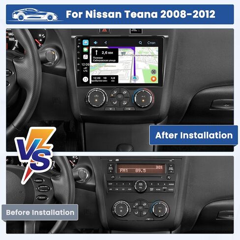 8 Core 4+64GB Android 13 Touch Screen for Nissan Altima 2008-2012 Car Stereo Wireless Apple Carplay Android Auto, 9" Upgrade Radio Dash Kit with GPS WiFi 32EQ DSP 59UI AHD Backup Camera in Saudi Arabia