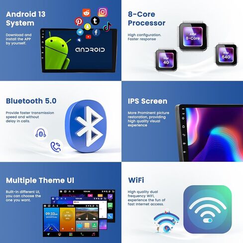 8 Core 4+64GB Android 13 Touch Screen for Nissan Altima 2008-2012 Car Stereo Wireless Apple Carplay Android Auto, 9" Upgrade Radio Dash Kit with GPS WiFi 32EQ DSP 59UI AHD Backup Camera in Saudi Arabia
