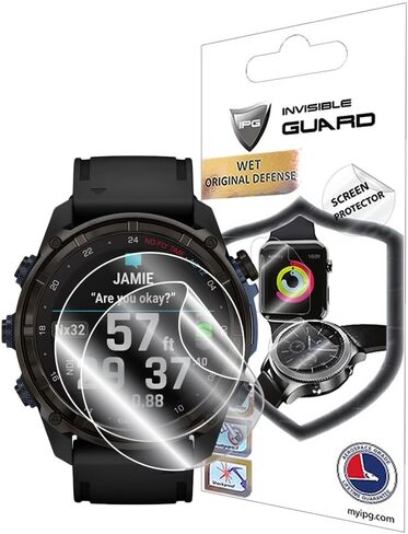 IPG for GARMIN DESCENT Mk1 Smartwatch Screen Protector (2 Units) Invisible Ultra HD Clear Film Anti Scratch Skin Guard - Smooth/Self-Healing/Bubble -Free by in Saudi Arabia
