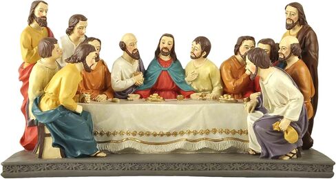 11.41 Inch The Last Supper Statue Collection, Jesus Decor for Christians, Religious Gifts - Suitable for Mantel, Dining Table, Living Room Decor for Catholic in Saudi Arabia