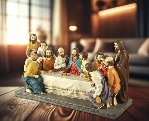 11.41 Inch The Last Supper Statue Collection, Jesus Decor for Christians, Religious Gifts - Suitable for Mantel, Dining Table, Living Room Decor for Catholic in Saudi Arabia