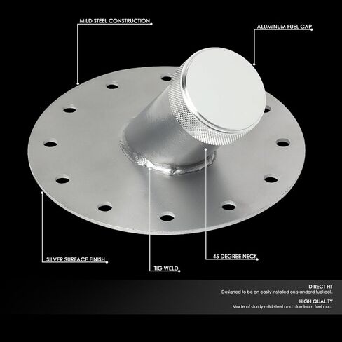 DNA Motoring ALUFTCT1BK 45-Degree Fuel Cell Filler Neck w/Cap in Kuwait