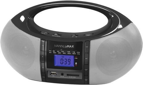 HANNLOMAX HX-506R Portable AM/FM Radio, Bluetooth, USB/SD Slot for MP3 Playback, Aux-in, AC/DC Dual Power Source (White) in Kuwait