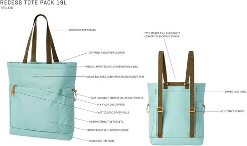 Dakine Recess Tote Pack 19L - Black Onyx in Saudi Arabia