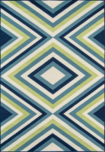 Momeni Rugs , Baja Collection Contemporary Indoor & Outdoor Area Rug, Easy to Clean, UV protected & Fade Resistant, 3'11" x 5'7", Multicolor in Saudi Arabia