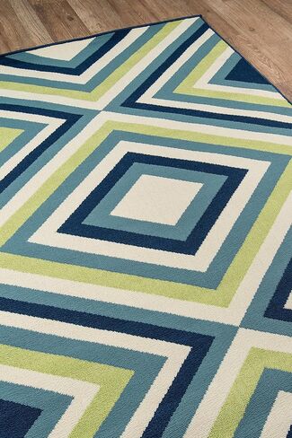 Momeni Rugs , Baja Collection Contemporary Indoor & Outdoor Area Rug, Easy to Clean, UV protected & Fade Resistant, 3'11" x 5'7", Multicolor in Saudi Arabia