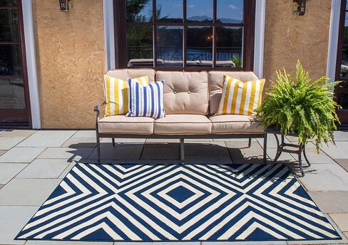 Momeni Rugs , Baja Collection Contemporary Indoor & Outdoor Area Rug, Easy to Clean, UV protected & Fade Resistant, 3'11" x 5'7", Multicolor in Saudi Arabia