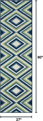Momeni Rugs , Baja Collection Contemporary Indoor & Outdoor Area Rug, Easy to Clean, UV protected & Fade Resistant, 3'11" x 5'7", Multicolor in Saudi Arabia