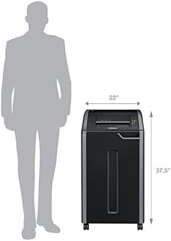 Fellowes Powershred 325Ci 100% Jam Proof 22-Sheet Cross-Cut Commercial Grade Paper Shredder (3831001) , Black in Saudi Arabia