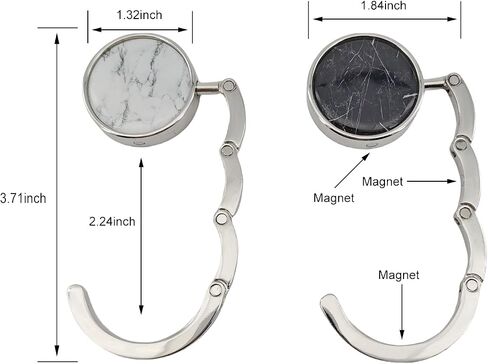 4 Pack Foldable Purse Hook for Table, Folding Women's Handbag Hangers Hooks for Desk, Bling Table Bag Holder for Women Bag Mixed Color(1 Black & 1 White & 1 Gold & 1 Pink) in Saudi Arabia