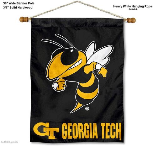 Georgia Tech Yellow Jackets Banner with Hanging Pole in Saudi Arabia