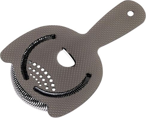 Barfly Diamond Lattice Etch Heavy Duty Spring Bar Strainer, Gun Metal Black in Kuwait