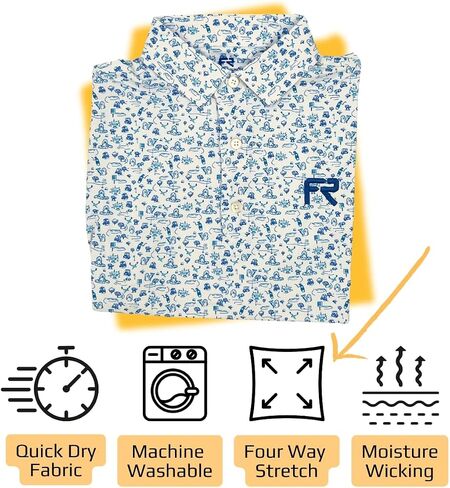 Men's Golf Polo Shirt, Gopher Course Theme, Moisture-Wicking, Stretch Fit, UV Protection, Casual Wear in Saudi Arabia