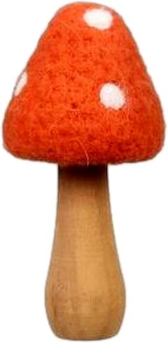 The Bridge Collection 5.5" Wool Mushroom Figurines - Set of 3 - Vintage Mushrooms for Home Decor - Set of Mushrooms for Hippy, Retro, Vintage Decor in Kuwait