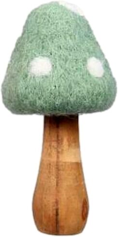 The Bridge Collection 5.5" Wool Mushroom Figurines - Set of 3 - Vintage Mushrooms for Home Decor - Set of Mushrooms for Hippy, Retro, Vintage Decor in Kuwait