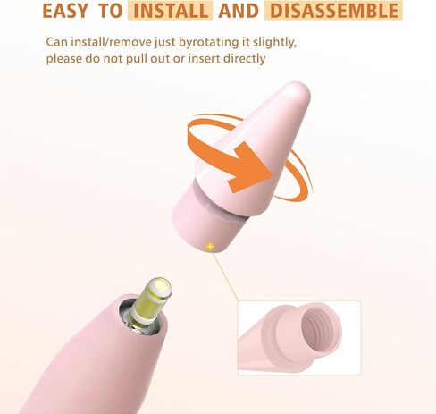 Upgraded Replacement Tips for Apple Pencil, Mix transparent metal Tips for Apple Pencil 2nd Generation/ 1st Gen/USB C Apple Pen Tips(6Pack) in Saudi Arabia