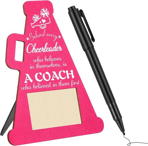 Qunclay Cheer Coach Gift Cheerleading Coach Cheerleader Signature Picture Frame with Pen Thanks You Coach Gift from Team Coaches Appreciation Plaque for Office Home Desk Decor in Saudi Arabia