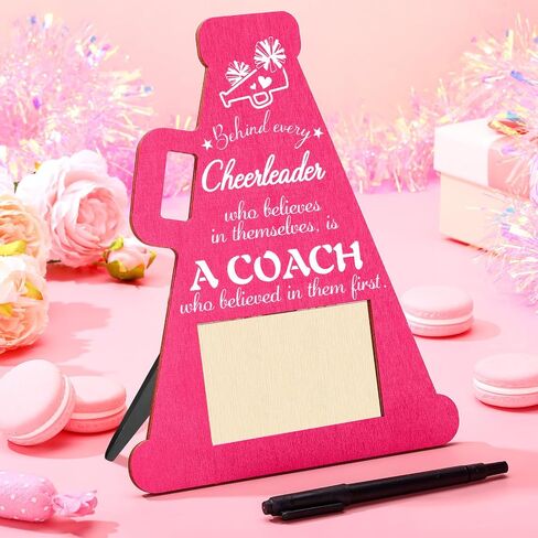 Qunclay Cheer Coach Gift Cheerleading Coach Cheerleader Signature Picture Frame with Pen Thanks You Coach Gift from Team Coaches Appreciation Plaque for Office Home Desk Decor in Saudi Arabia