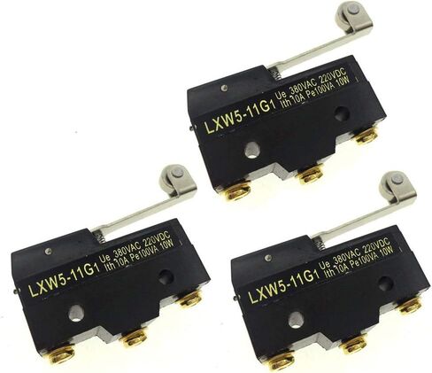 LXW5-11G1 Limit Switch 380VAC 220VDC 10A Instantaneous Micro Parallel Roller Hinge Lever, 3-piece in Saudi Arabia
