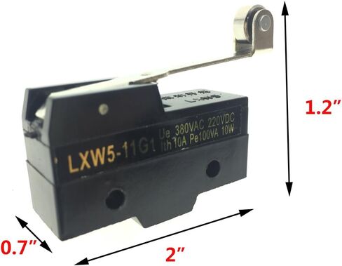 LXW5-11G1 Limit Switch 380VAC 220VDC 10A Instantaneous Micro Parallel Roller Hinge Lever, 3-piece in Saudi Arabia