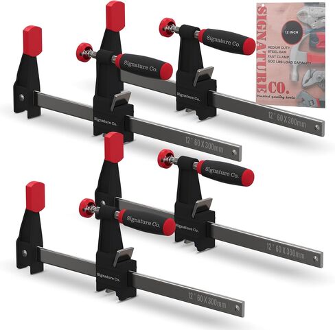 12 Inch Steel Bar Clamps 4 Pack, Medium-Duty Quick-Release F Clamps, 500 Lbs Load Limit for Woodworking clamp, Metal working clamp, furniture clamp for gluing DIY and Crafts in Saudi Arabia
