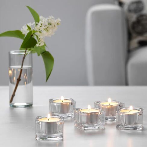TYJCZUP Tea Light Candles | 4 Hour White Tealight Candle，100% Vegetable Oil Lamp，Small Votive Mini Tealight Candles for Home、Pool、 Shabbat、Chrithmas、Weddings & Emergencies. (4Hour-100Pcs) in Saudi Arabia