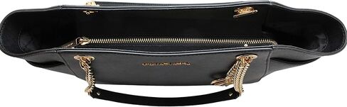 MICHAEL Michael Kors Women's Jet Set Travel Saffiano Large Chain Shoulder Tote, Style 35T5GTVT3L (Vanilla PVC/Strap Logo) in Saudi Arabia