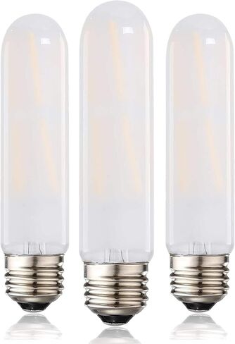 لمبة LEOOLS T10 Led متجمدة، لمبة إضاءة LED أنبوبية قابلة للتعتيم 8 وات، ما يعادل لمبة متوهجة 75 وات، 2700 ك أبيض دافئ ناعم، زجاج بلوري، قاعدة E26، لخزانة عرض الخزانة وما إلى ذلك، 3 عبوات. in Saudi Arabia