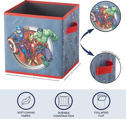 Idea Nuova Cars Set of 2 Durable Storage Cubes with Handles, 10"x10"x10" Cubes in Saudi Arabia