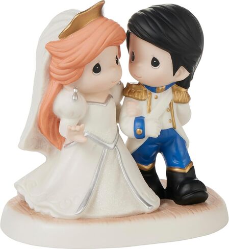 Precious Moments Disney Little Mermaid | and They Lived Happily Ever After Disney The Little Mermaid Bisque Porcelain Figurine | Princess Ariel | Disney Decor & Gifts in Kuwait