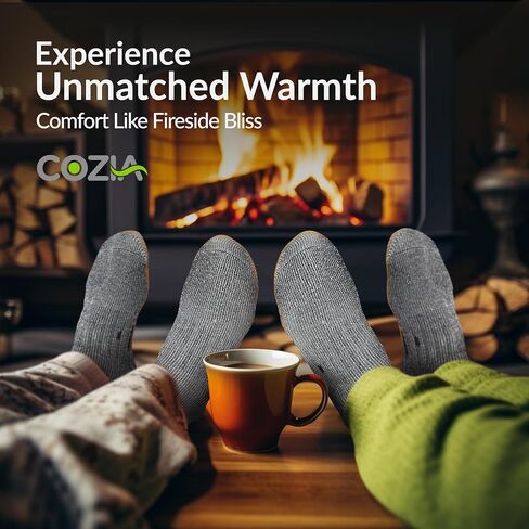 Merino Wool Socks Casual Warm Socks for Winter Cozy Boot Socks for Men & Women in Saudi Arabia