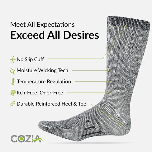 Merino Wool Socks Casual Warm Socks for Winter Cozy Boot Socks for Men & Women in Saudi Arabia