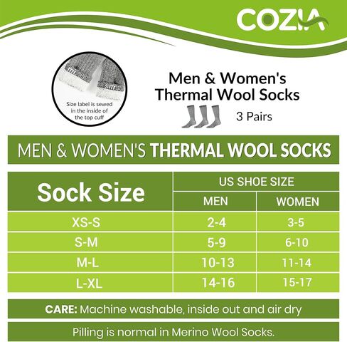 Merino Wool Socks Casual Warm Socks for Winter Cozy Boot Socks for Men & Women in Saudi Arabia