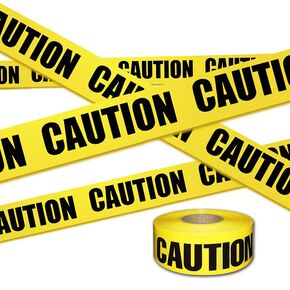 Crime Scene Do Not Cross Barricade Tape 2 Pack 3 inch X 1000 feet, Bright Yellow with a Bold Black Print, Danger/Hazardous Area, Ideal Use for Halloween Decorations, Party, Work-Site