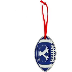 BYU Cougars (جامعة بريجهام يونج) زينة عيد الميلاد لكرة القدم المعدنية