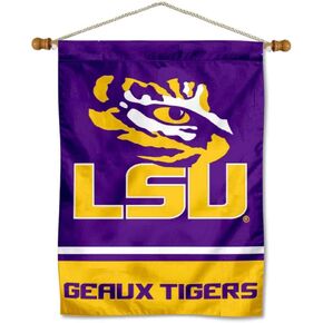 College Flags & Banners Co. Louisiana State LSU Tigers Eye Banner with Hanging Pole
