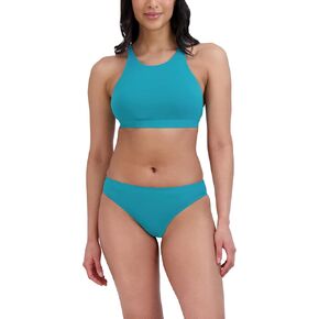 Spyder Women's Standard High Neck Bikini Quick Dry Removable Cup Adjustable Strap Hipster Bottom Swimsuit Set