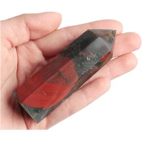 1Pcs 80-100mm Natural Bloodstone Obelisk Tower Point Crystal Energy