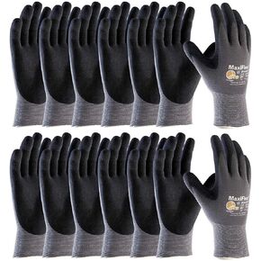 ATG 34-874/S MaxiFlex Ultimate - Nylon, Micro-Foam Nitrile Grip Gloves - Black/Gray - Small - 12 Pair Per Pack