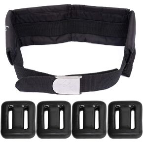 Dive Belt with Weights,4 Pcs 2.2 lb Dive Weights with 4 Pocket Scuba Weight Belt with Quick Release Buckle,Freediving Dive Diving Accessories - fit for Waist 32" to 52"